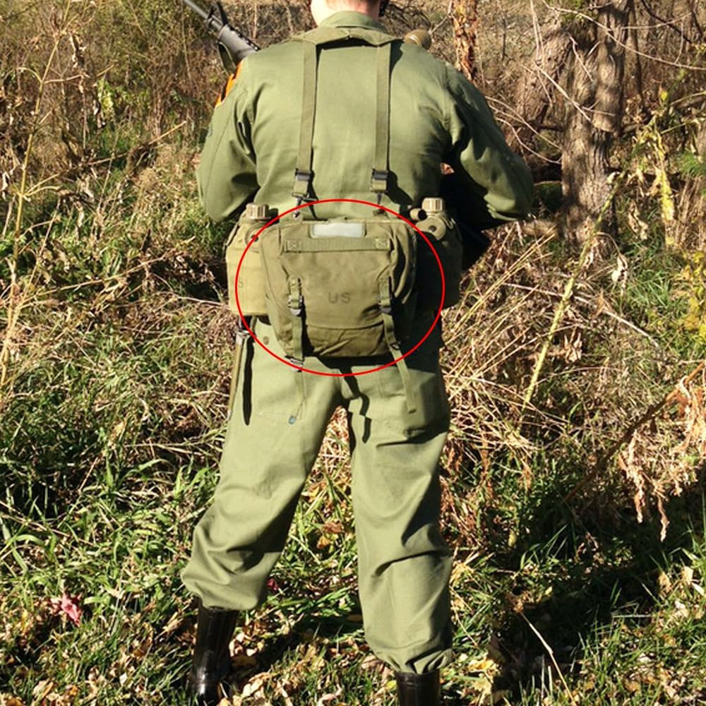 M1961 Field Butt Pack Vintage US Havrsack Replica WW2 M1956 Bag Vietnam Gear