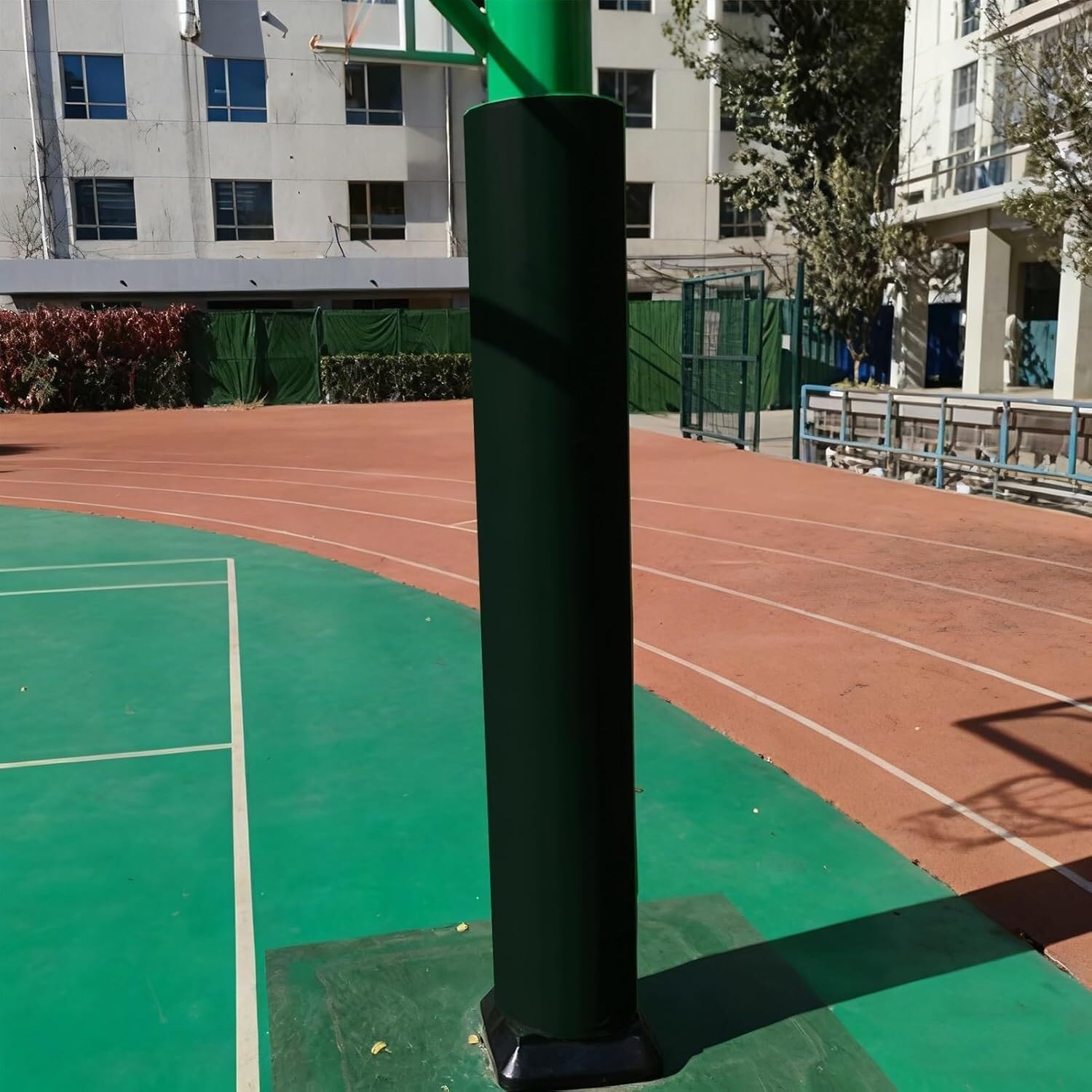 VUIKLCty Basketball Hoop Post Pads – Round Outdoor Foam Pads, Suitable For Basements, Garages Or Playgrounds(Schwarz,Dia 114mm)