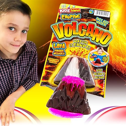 Miniatura 3 de 2Chill Pequeño juguete de volcán eruptivo (paquete de 6) Kit de ciencia de volcán para niños, juguete educativo STEM, juego de experimentos