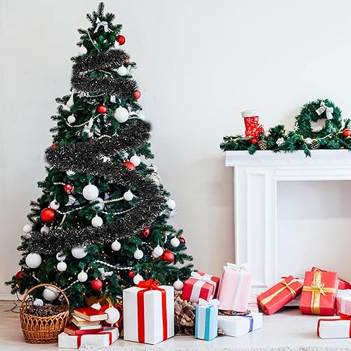 Miniatura 6 de Guirnalda de flecos de papel de aluminio de 50 pies para colgar en la pared, telón de fondo de oropel para desfiles, flotadores de desfile, Acción