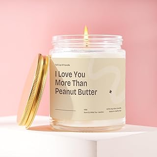 Peanut Butter Lover glft Candle Funny Romantic Foodie Candle Unique glft Handmade Perfect Present for PB Fans and Couples V580, Home Decor Candle