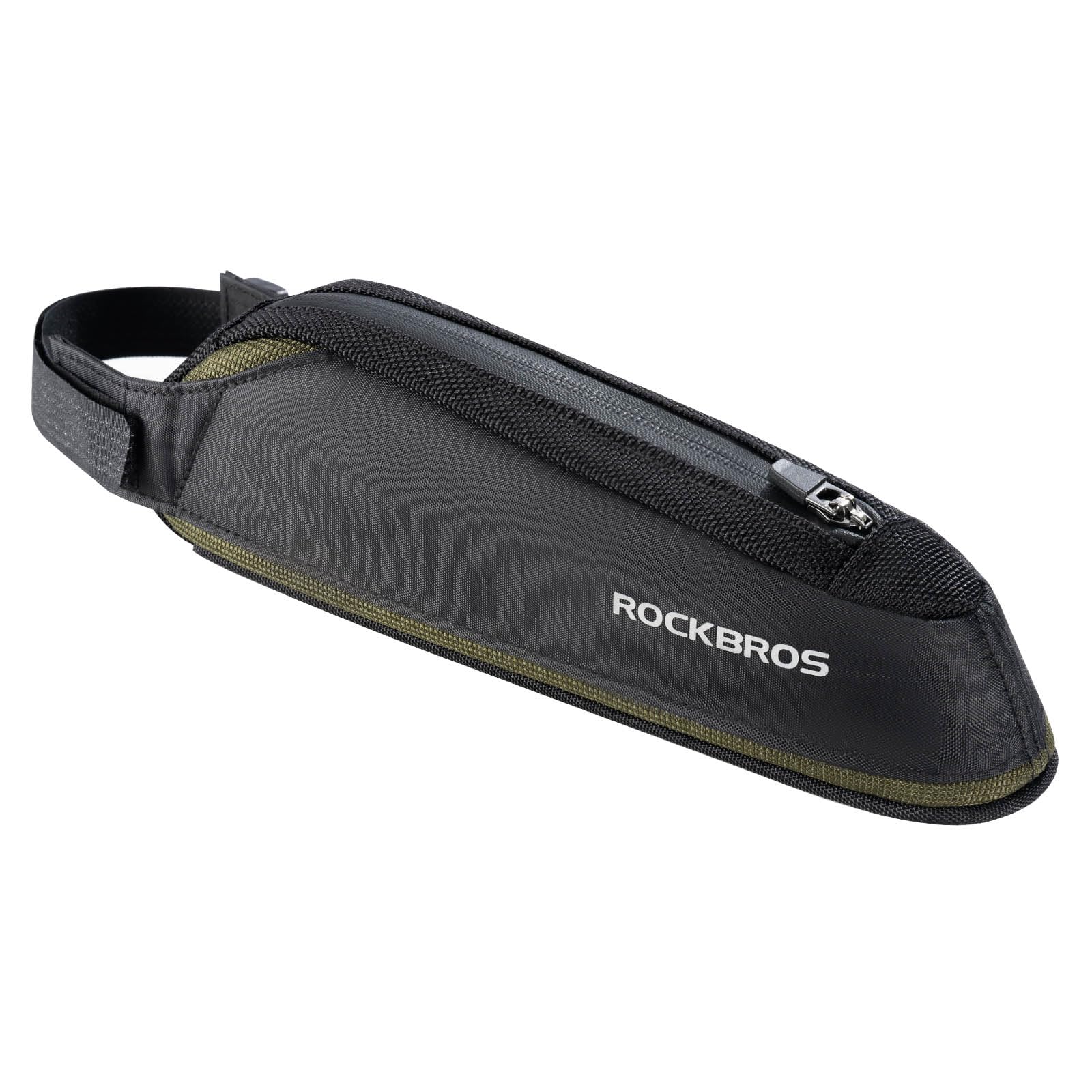 ROCKBROS Bolsa Cuadro Reflectante para Bicicleta, 0,65L | Bolsa Tubo Superior para MTB Bicicleta Carretera Gravel, Negro