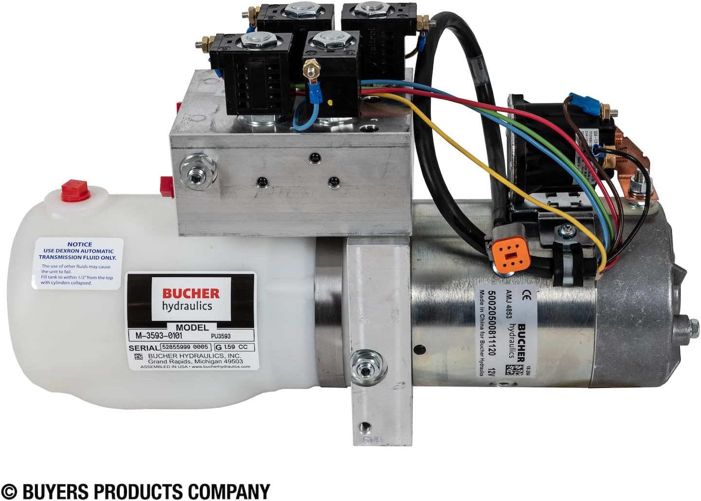 Buy Buyers Products PU3593 Hydraulic Power Unit (Power Unit,Hydraulic 12V Dc,Snow Plow), Black