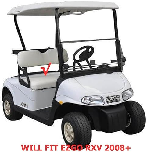 Vista 132 de Huskey - 4 fundas de asiento para carrito de golf delanteros y traseros para Club Car Precedent 2004+, modelos Tempo 2017+ G&E, negro de dos tonos