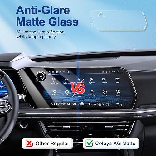 Vista 22 de Protector de pantalla Coleya 2021-2025 2026 Tahoe para Chevrolet Tahoe (asiento trasero de 12.6 pulgadas), vidrio templado 9H 2023 2024 2025