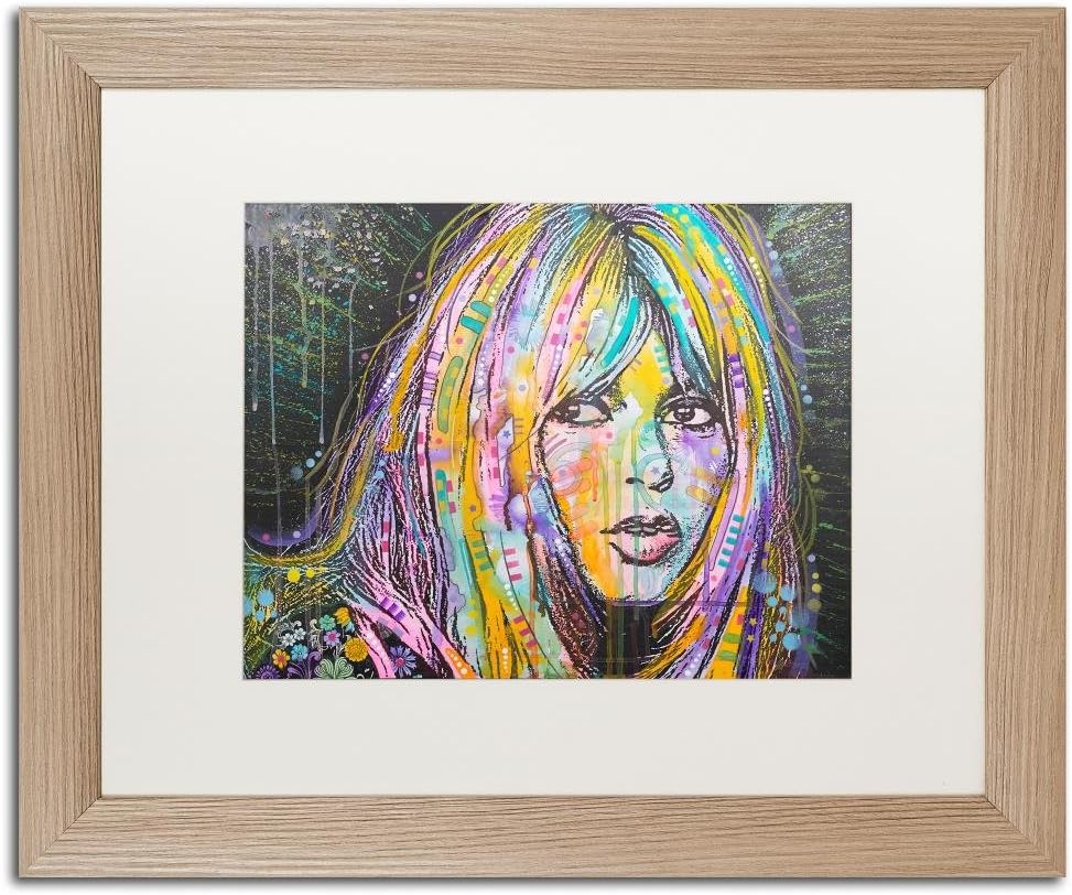 Bardot1 by Dean Russo, White Matte, Birch Frame 16x20-Inch