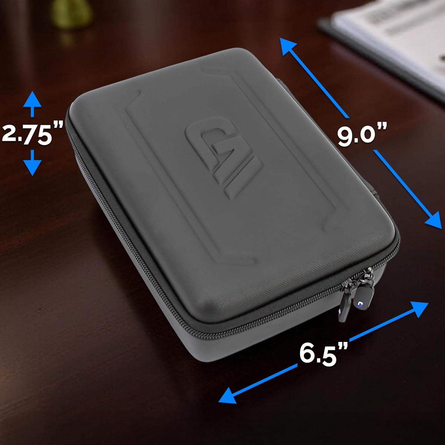 CASEMATIX Travel Case Compatible with Square Handheld Credit Card Machine Point of Sale Card Reader, Impact Resistant Exterior with Padded Foam Screen Protection and Storage for Accessories