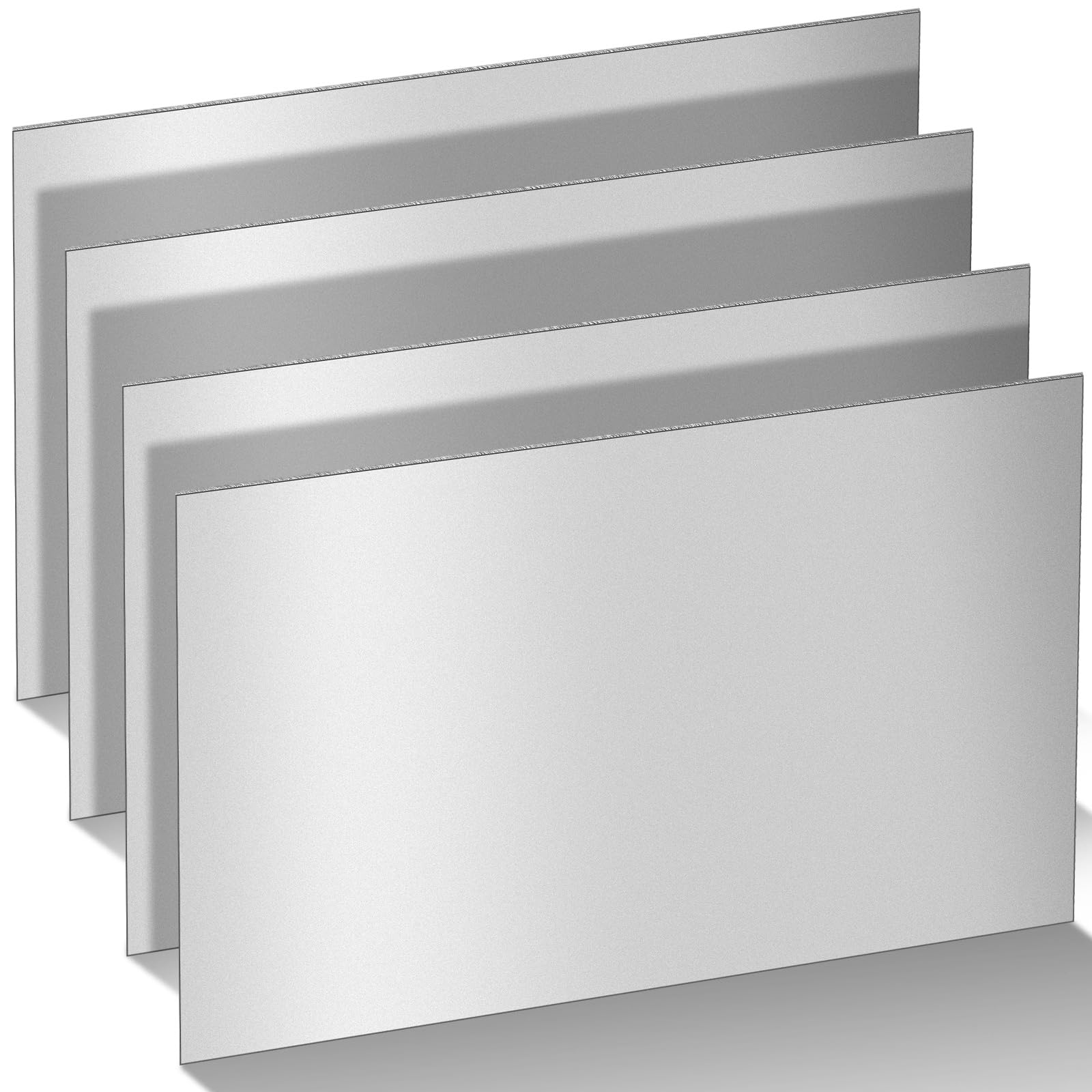 Yaocom 4 Pcs 16 Gauge Mild Metal Steel Sheet Plate Weldable Carbon Cold Panels Square Rolled for Outside Industrial DIY Weld Accessories, Easy