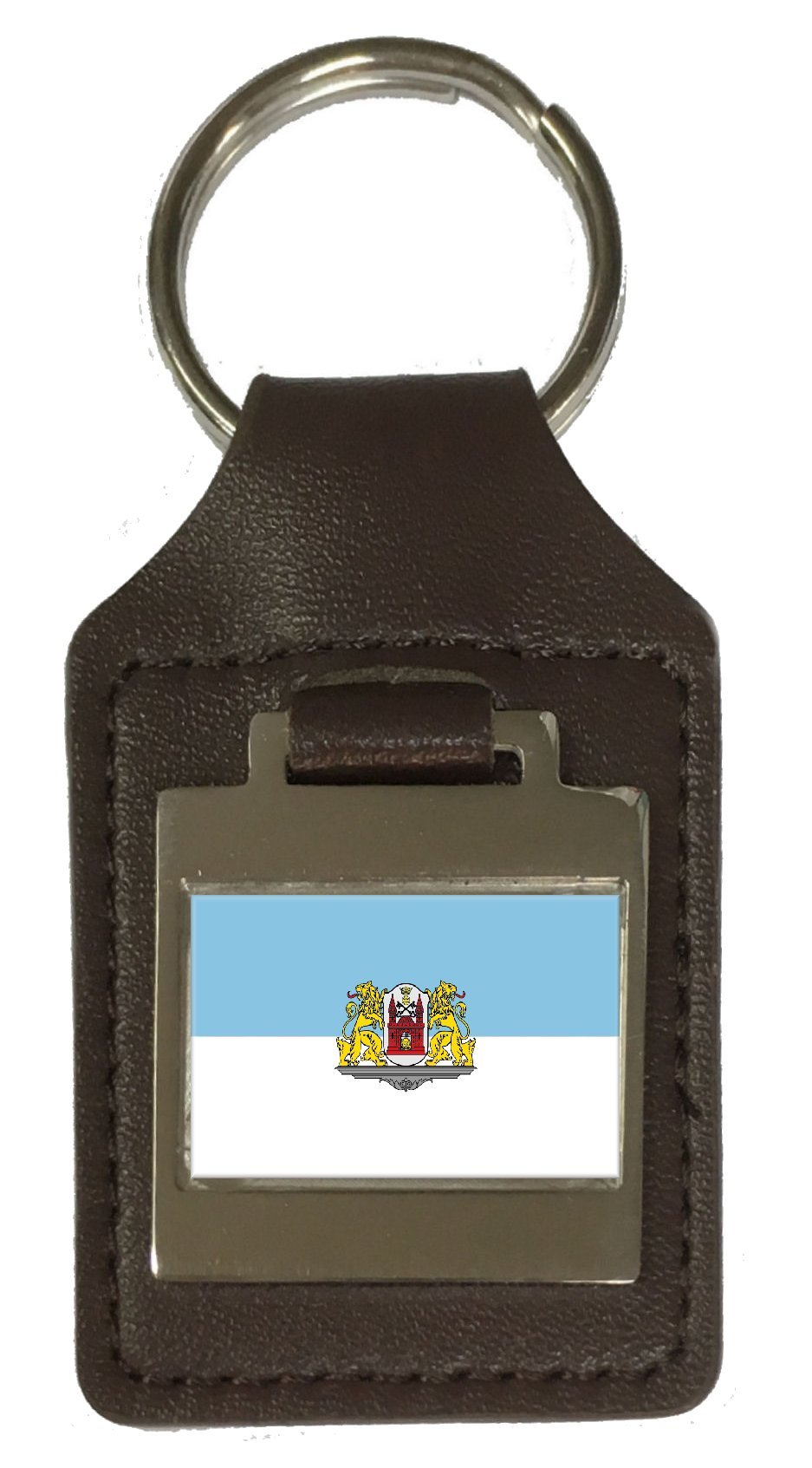 Porte-clés en cuir Riga Lettonie pendentif gravé gravure durable - 5