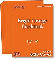 Vista 17 de Papel de cartulina de cubierta de 65 libras, 8.5 x 11 pulgadas, 25 hojas (amarillo brillante)