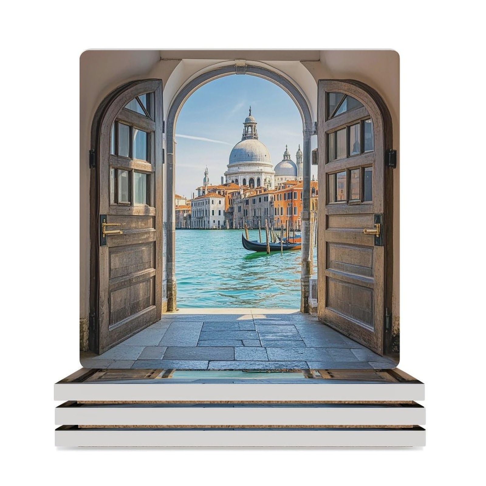 Dessous de verre céramique absorbant tapis de tasse carré design anti-rayure table basse