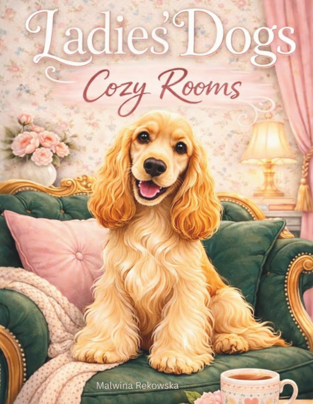 Ladies' Dogs: Cozy Rooms: A Cozy Coloring Book for Dog Lovers Featuring Elegant Dogs, Cute Puppies, and Beautiful Home Interiors
