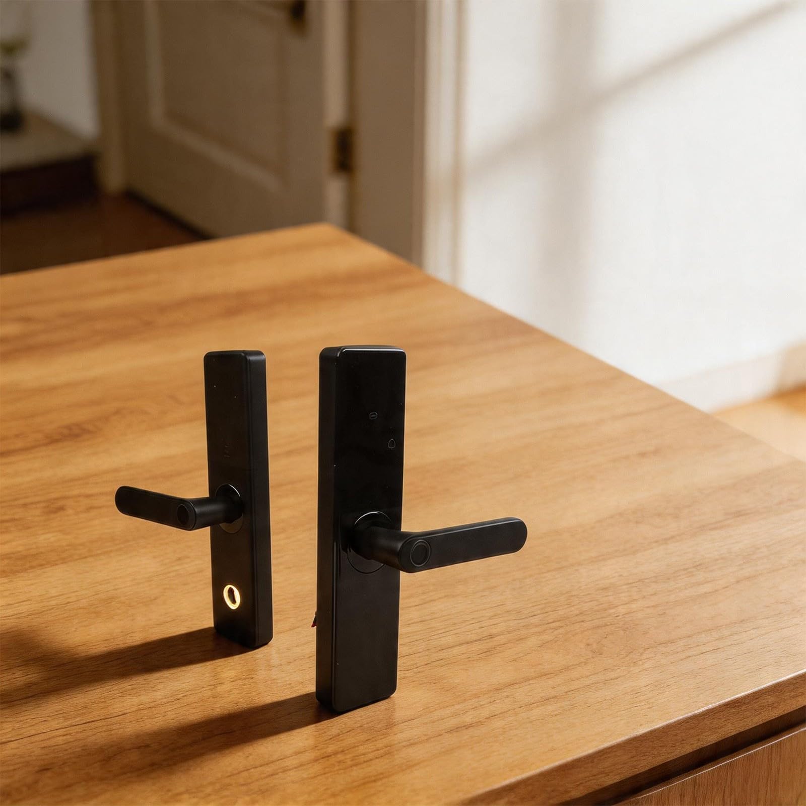 Cerradura inteligente de puerta con huellas dactilares con funcionalidad completa y características de alta seguridad para necesidades residenciales modernas (18 cm)