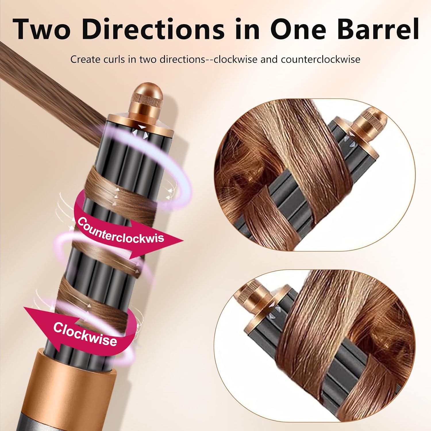 1.6inch Hair Styler Long Hair Barrels Adapters Accessaries For Dyson Airwrap Supersonic HS05 HS01 Hair Dryer Attachment Automatic Curling Barrels Multi-Styler