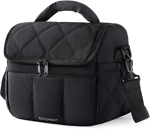 Miniatura 17 de BAGSMART Bolsa de Almuerzo para Mujeres, Lonchera Aislada de Doble Cubierta, Bolsa de Almuerzo Acolchada Tipo Puffer, a Prueba de Fugas, Duradera y