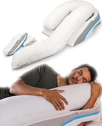 Miniatura 4 de MedCline Sistema de almohada de cuña y cuerpo con fundas adicionales, comodidad para dormir en el lado derecho o izquierdo, grado médico, tamaño