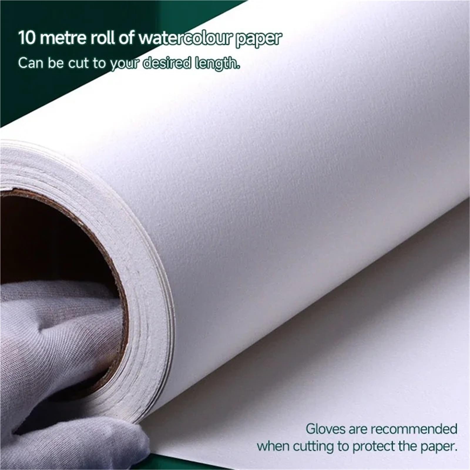 Papel De Calco Rollo Papel Acuarela 300g Prensa Fría | Suministros de pintura for artistas de algodón de 140 lb(27cmx10m)