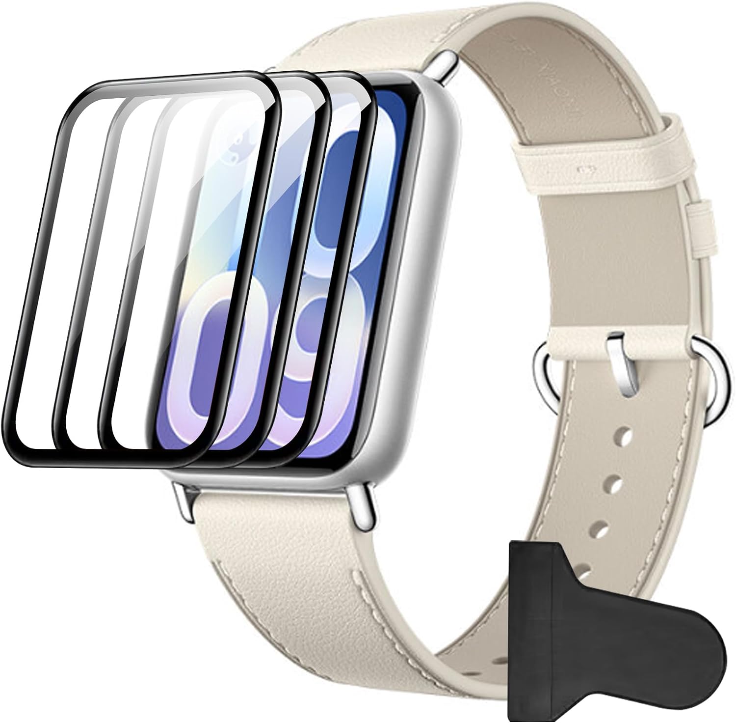 Compatible for Xiaomi Smart Band 10 Pro screen protector, Anti-Scratch 3D Full Screen Coverage flim, Case Friendly, HD Ultra, 3 PACK