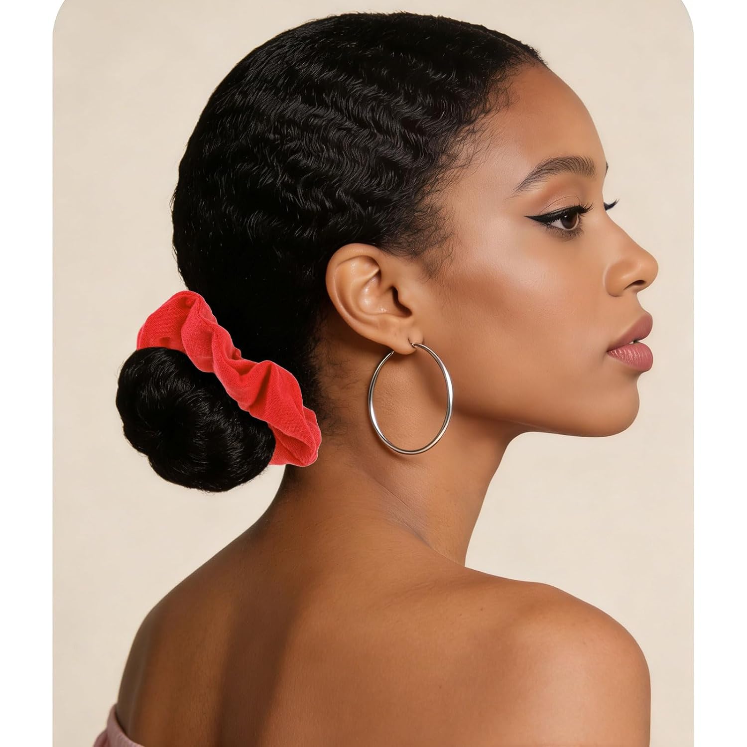 Semato 12 Pcs Cotton Red Scrunchies Hair Ties Scrunchies for Women Girls Hair Accessories Elastic Hair Ponytail Holder