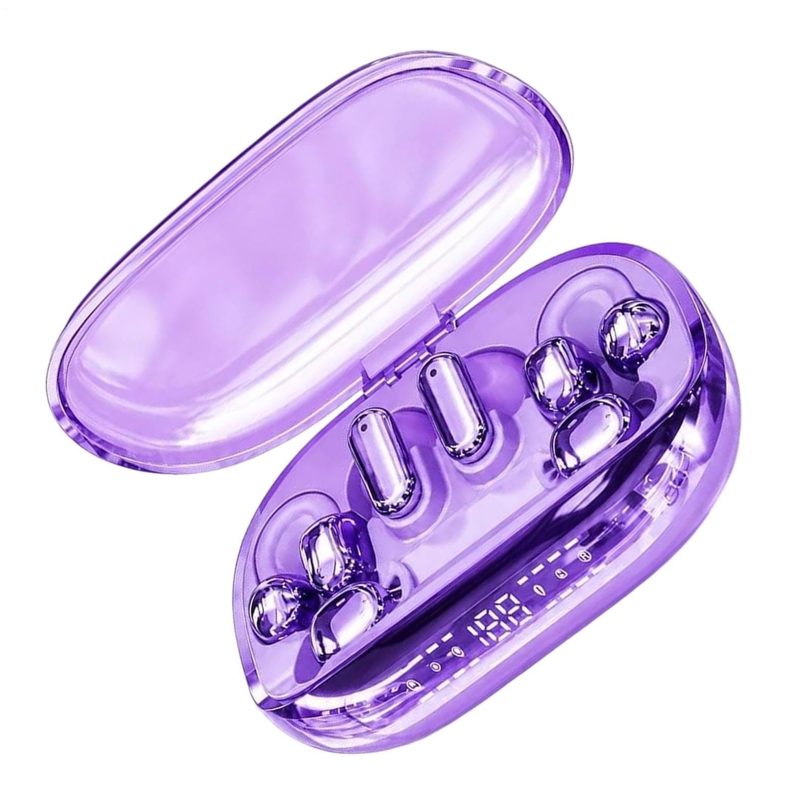 Cuffie con clip per auricolari per chiamate fluide e scatola di ricarica
