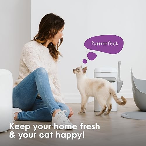 Vista 17 de Litter Genie Easy Roll Pail Sistema de eliminación de residuos de caja de arena para gatos para control de olores Incluye 1 rollo de 24 bolsas