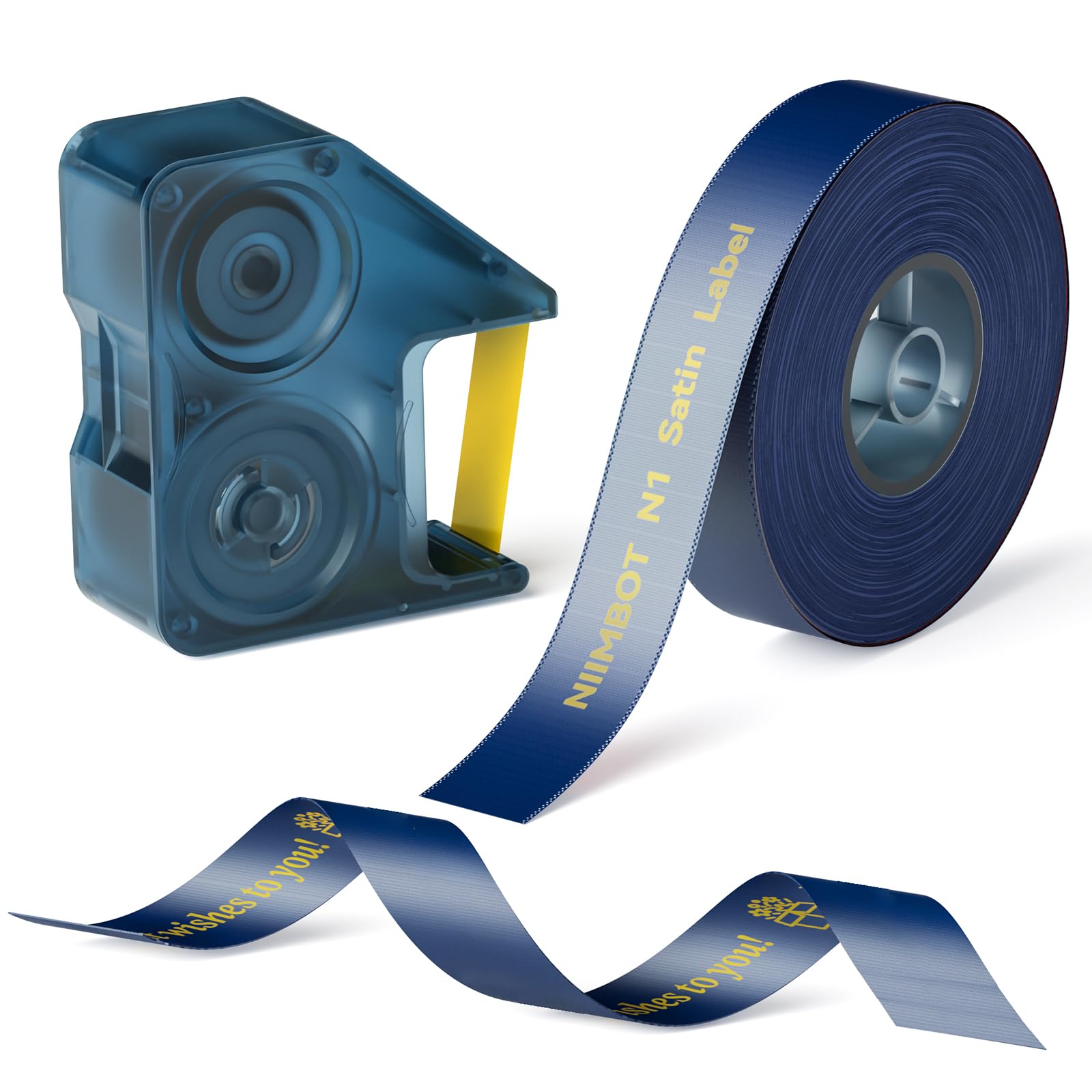 NIIMBOT N1 Label Maker Blue Ribbon Tape, Label Printer Ribbon for Gift Craft Wrapping 14mm x 5m, Used with The N1 Carbon Ribbon