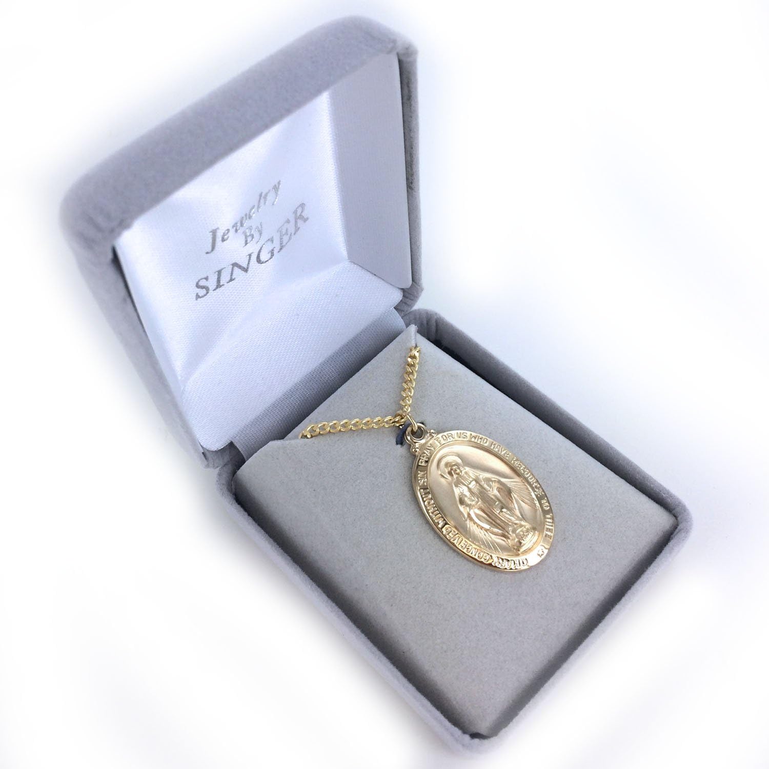 Vista 3 de TrueFaithJewelry Medal Oval 1-18 Inch