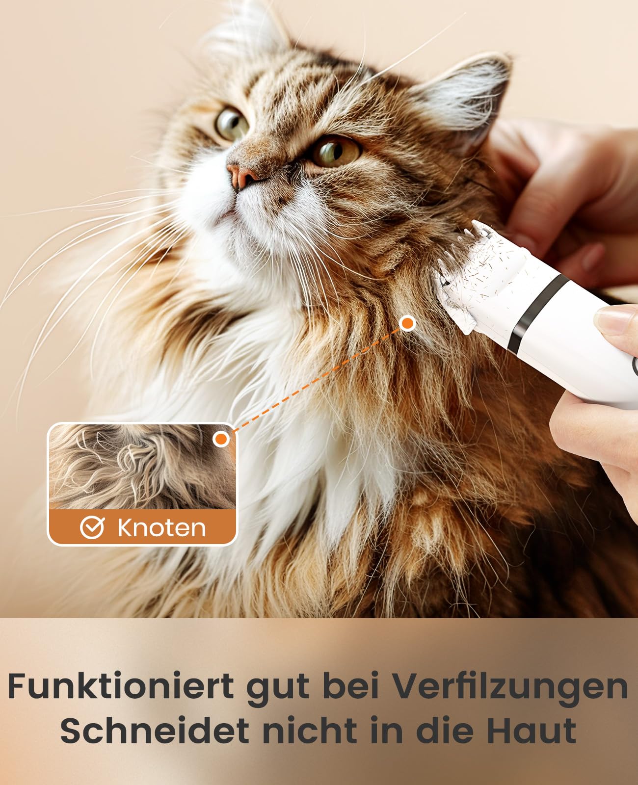oneisall 3 in 1 Schermaschine Katze Hunde Set, Leise Katzenrasierer Profi Haarschneidemaschine für Katzen Hunde für Pfoten, Hintern, verknotet, Dingleberry