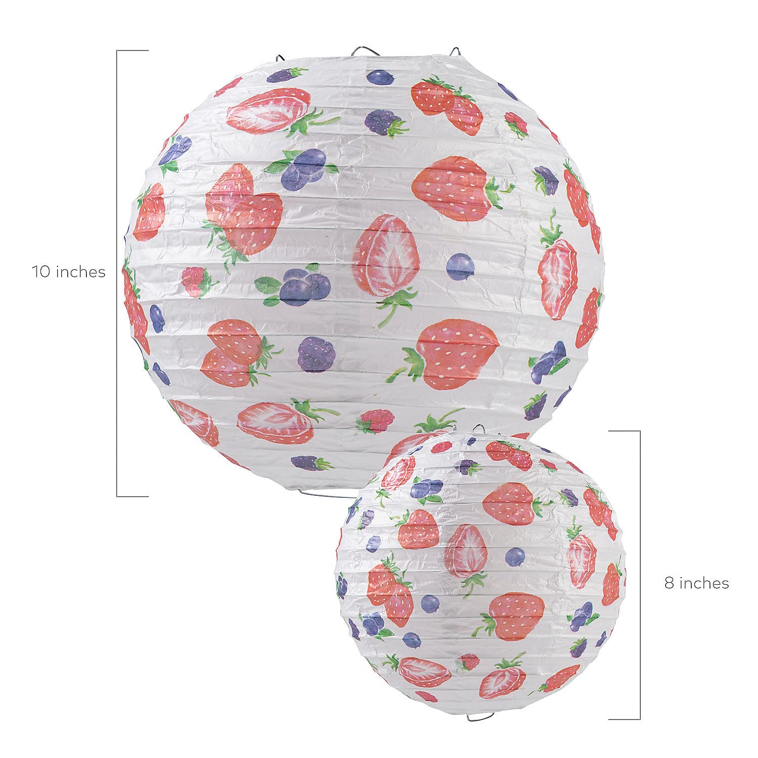 Berry Hanging Paper Lanterns – 6 Pieces