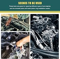 Vista 3 de RYANSTAR RACING Juego de herramientas de compresor de anillo de pistón para motor de auto con 2 piezas de alicates y 14 bandas