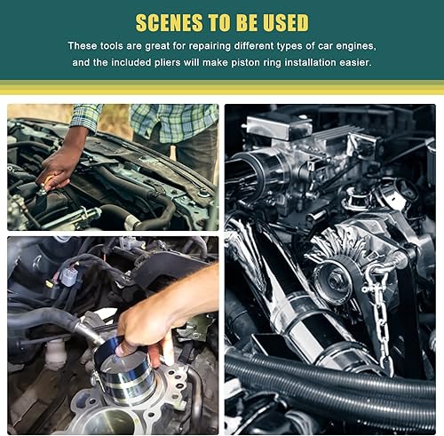Miniatura 3 de RYANSTAR RACING Juego de herramientas de compresor de anillo de pistón de motor automático con 2 alicates y 14 bandas (2.441-5.709 in2.44-5.71