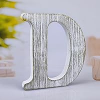 Vista 29 de Letras de madera rústica sin terminar de 6 pulgadas para decoración de pared, letras decorativas de pie en rodajas, decoración de tablero