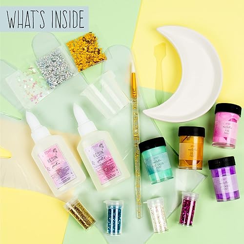 Miniatura 2 de STMT D.I.Y. Kit de platos de resina para joyas, artesanía creativa para principiantes, crea tu propia bandeja para baratijas, gran actividad de fin