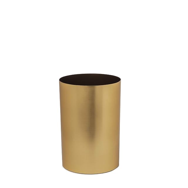Umbra Metalla 4 75-Gallon 18L Trash Can Matte Brass Look