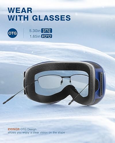 Miniatura 6 de ZIONOR Lagopus Gafas de protección UV para esquí y snowboard, antiniebla, para hombres, mujeres, jóvenes