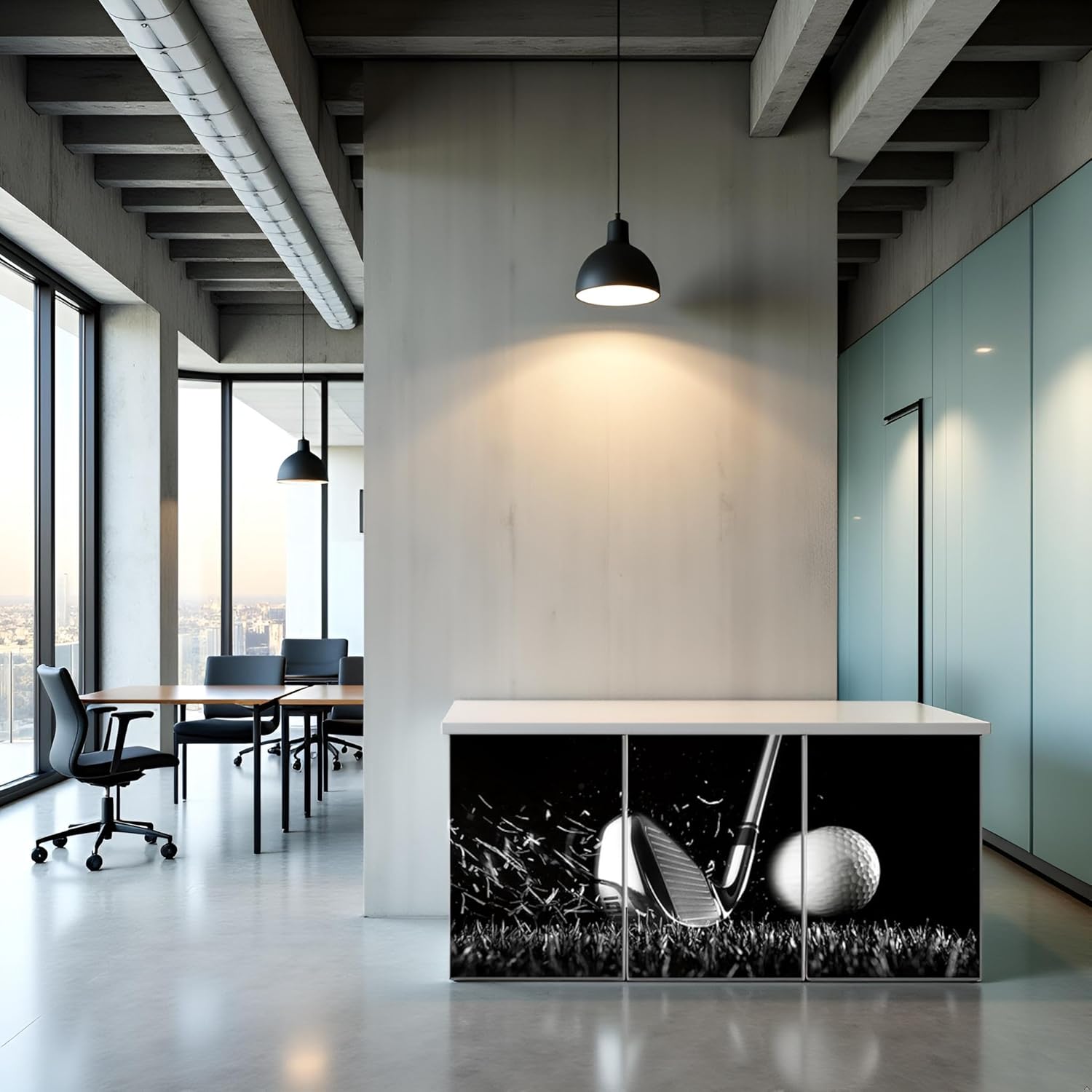 TAOMI Golf Course Boy's Bedroom Gym Black Artwork Black and White Canvas Wall Art Golf Pictures for Man Cave Sport Home Sport Fan Wall Décor Frame 12x16inch Minimalist - Image 9