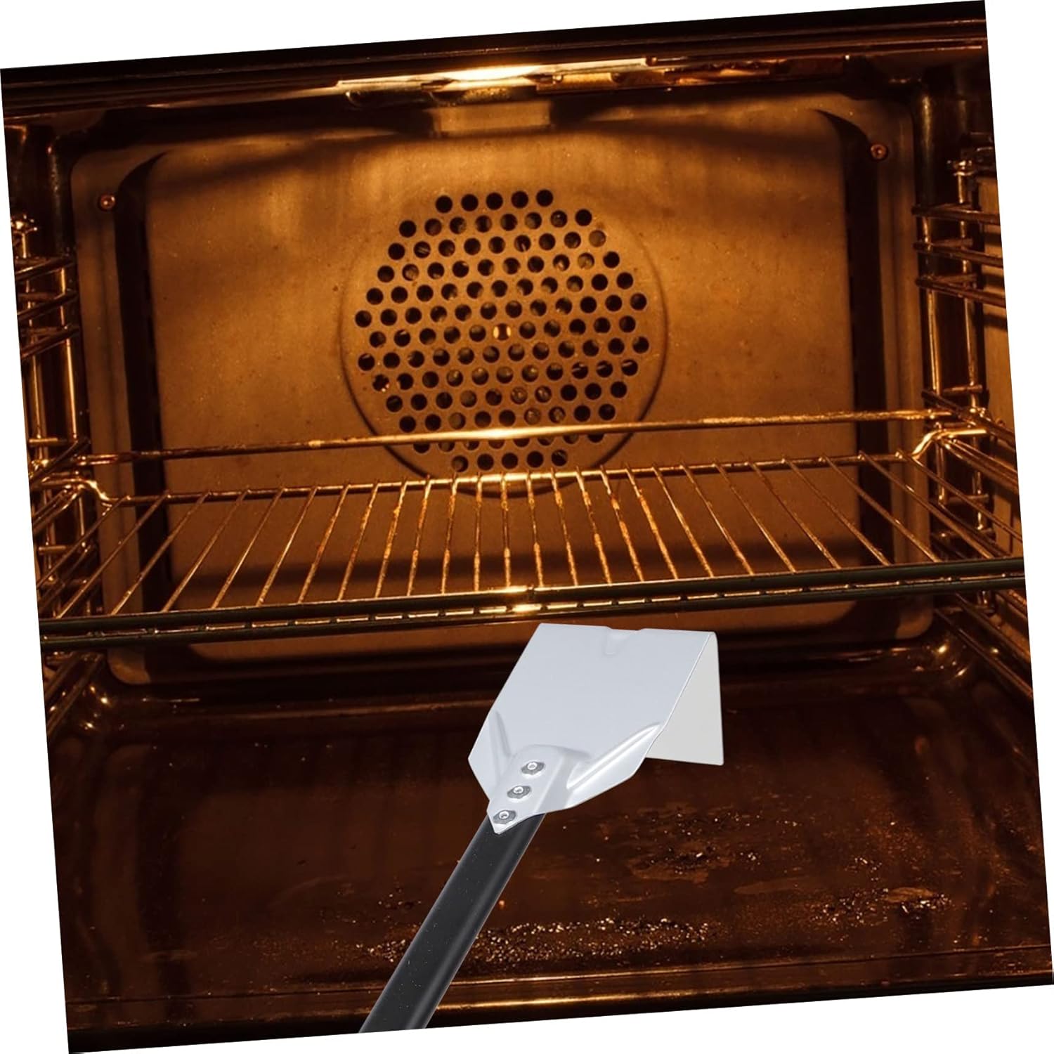 VICASKY Fireplace Ash Cleaning Tool Handle Ash Scraper for Efficient Stove Cleaning Aluminum Alloy for Home Use and BBQ Enthusiasts