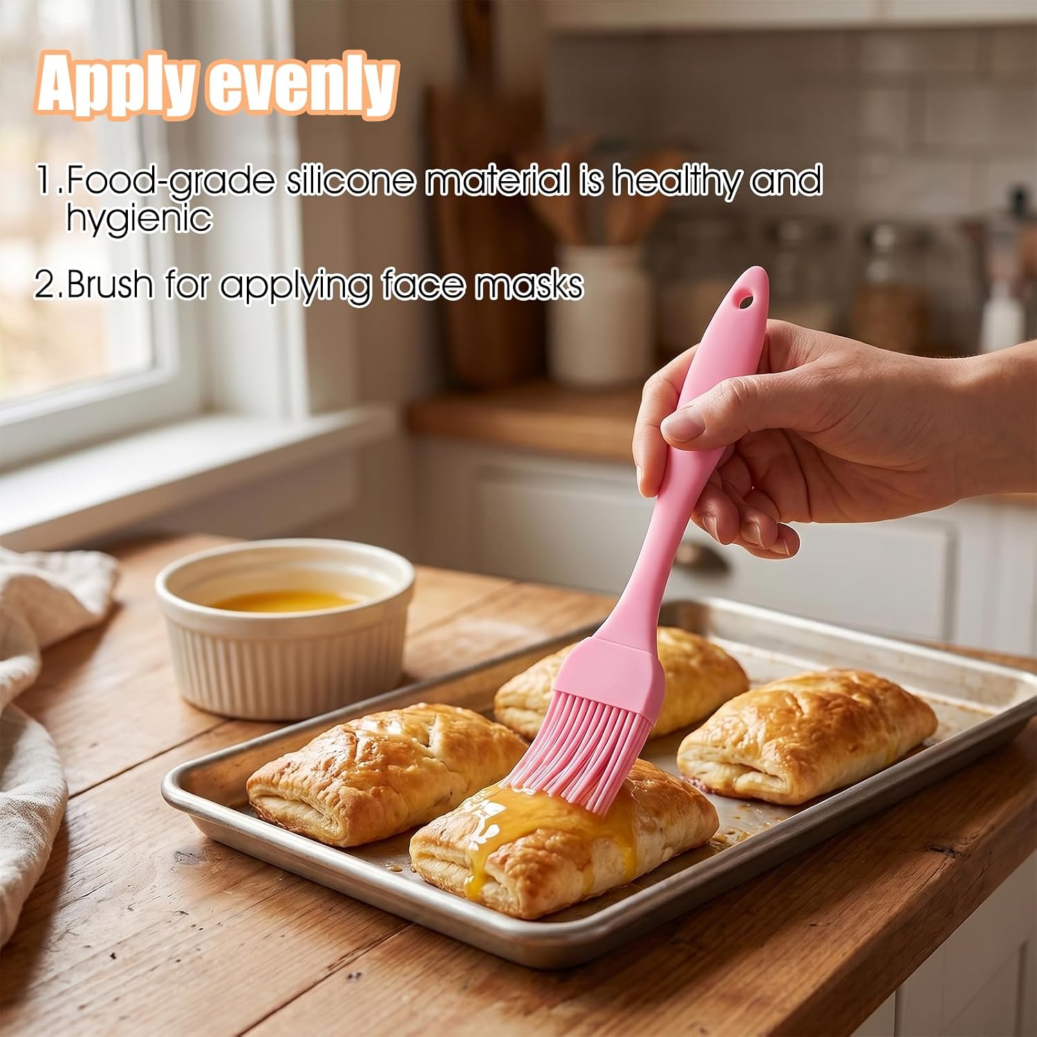 8pcs Silicone Basting Brush for Grilling,Cooking Brushes for Food