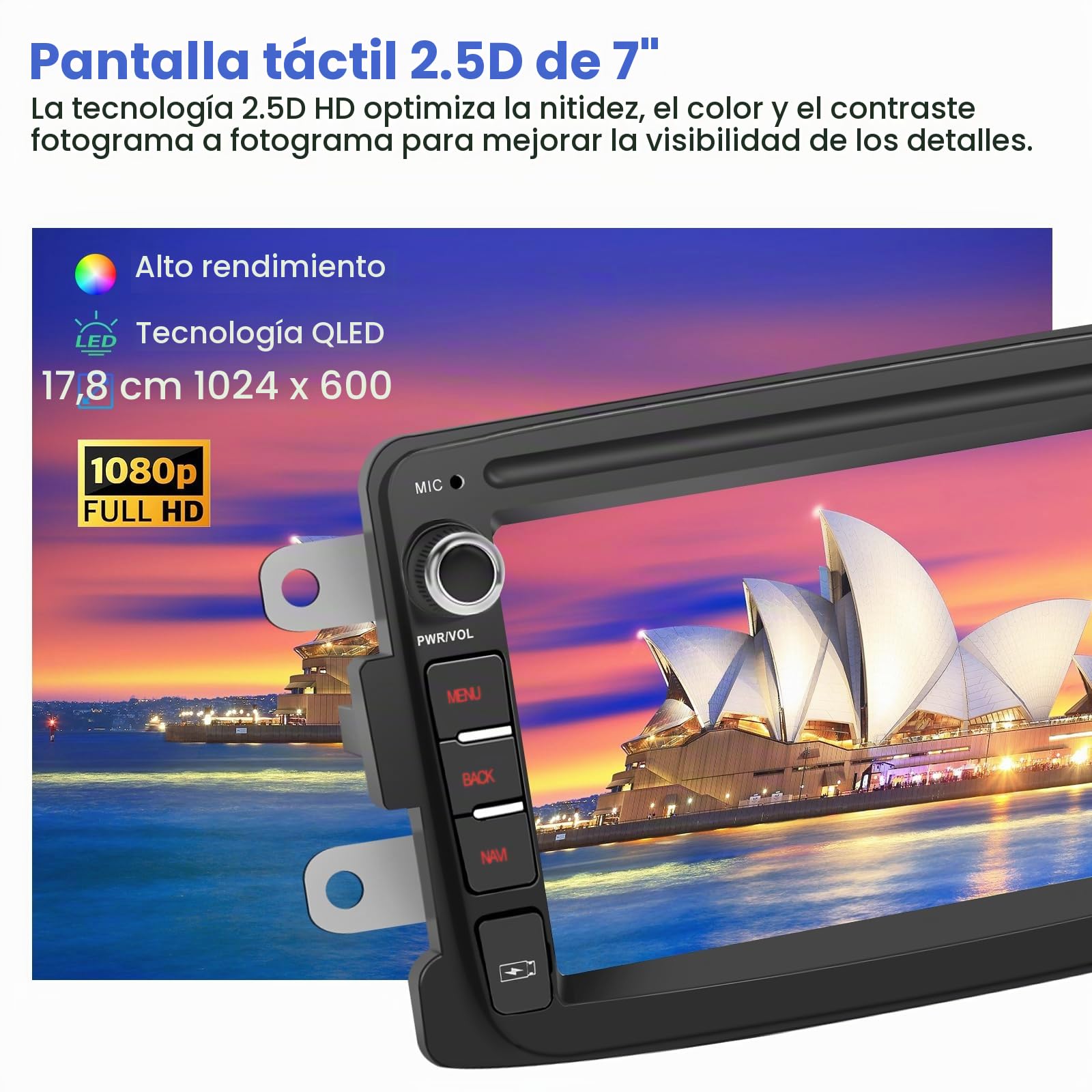 Inefala 2G+64G Autoradio Android 15 para Dacia Duster Sandero Logan Dokker