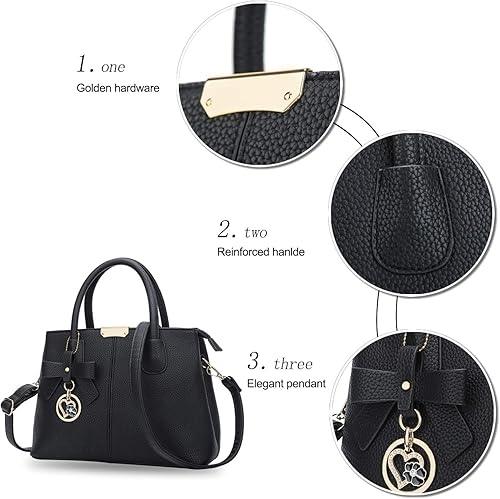 Miniatura 2 de KKXIU Monederos y bolsos de mano para mujer, bolso cruzado de hombro con asa superior