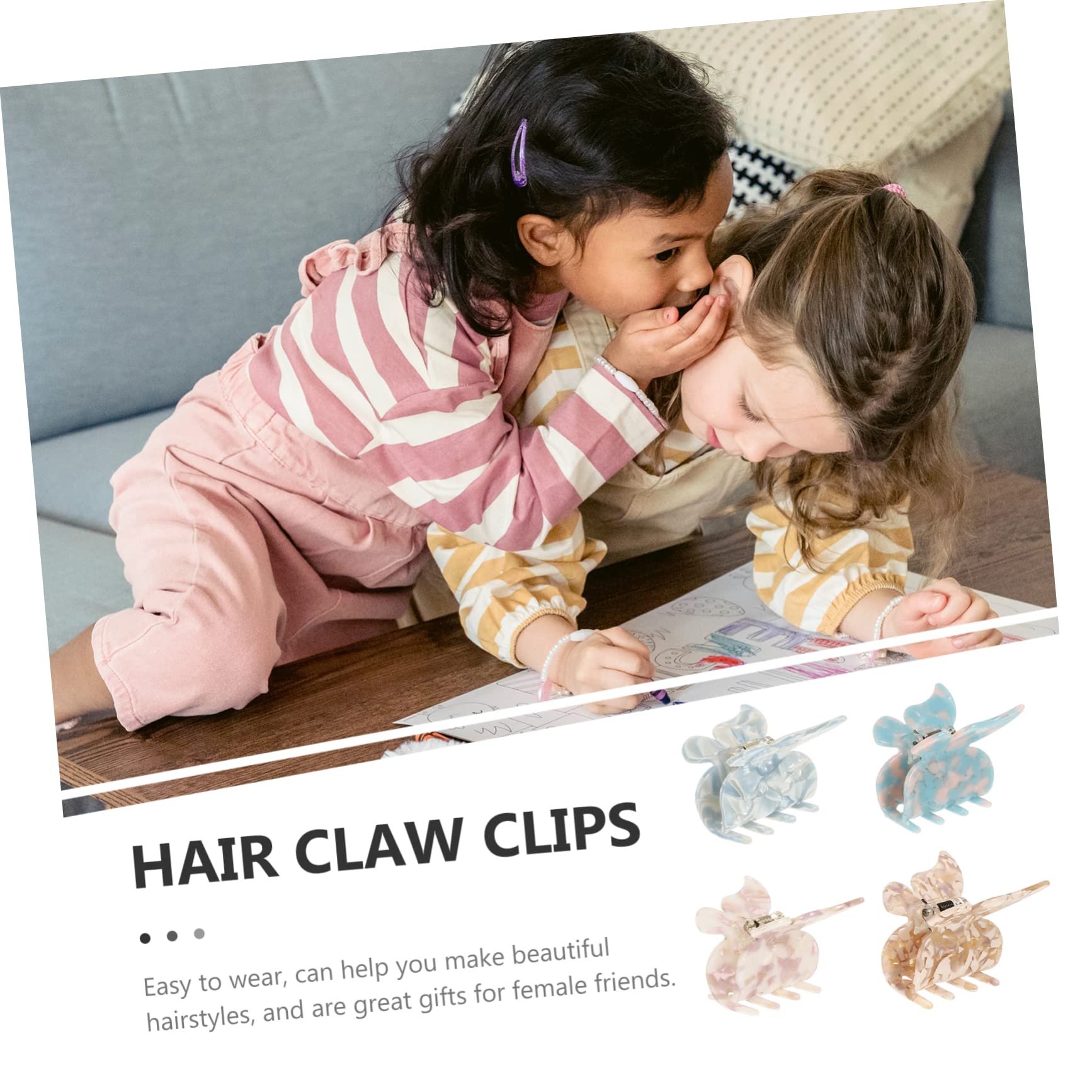 Healeved 20stücke Schmetterlings-haarspangen Für Haarklammern Im Set Kreative Und Haaraccessoires Wasserwellenblau Blumenmuster Und Zarten Farben Für Stilvolle Frisuren