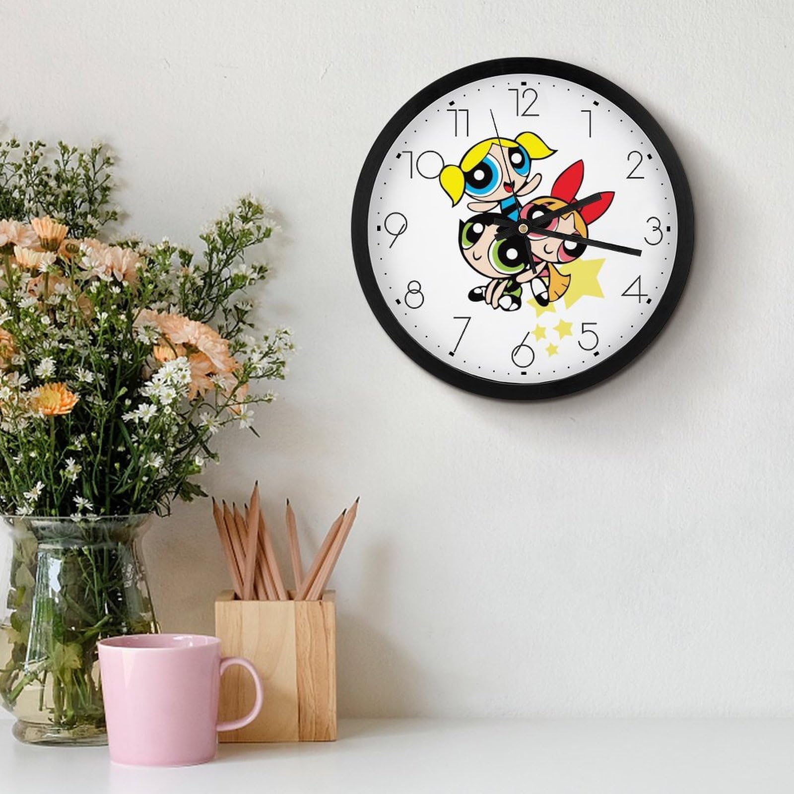 Amazon.co.jp: 時計 パワーパフガールズ 掛け時計 かけ時計 壁掛け時計