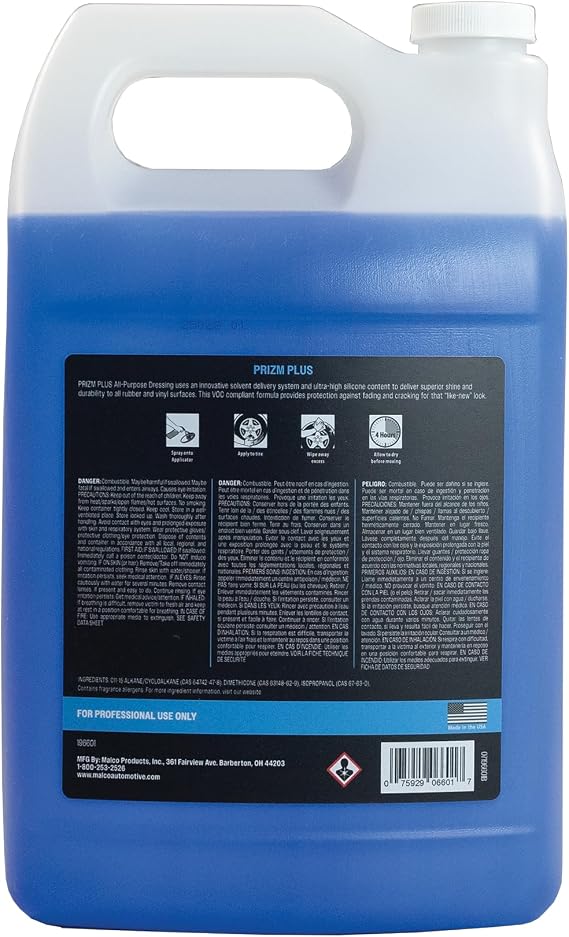 Malco Prizm Plus All-Purpose Dressing for Interior Surfaces, 1 Gal.
