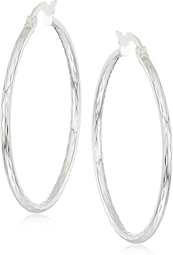 Tienda Collection Pendientes de aro DC Click de plata de ley