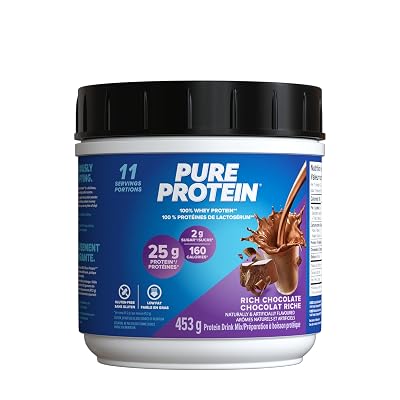 Pure Protein Whey Protein Powder — 25g protein per scoop, low sugar, budget whey