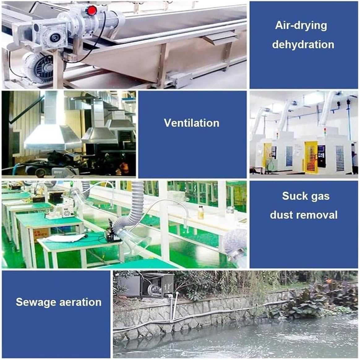 Regenerative Blower Single Phase, 120W-1100W Regenerative Blower, High-Pressure Industrial Vacuum Pump for Air Blowing Or Suction, Large Airflow Type High-Pressure Vortex Ring Blower(550W/0.