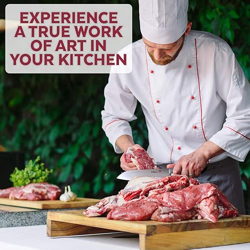 Miniatura 4 de Hattori Cuchillo de chef japonés, FH-4L, cuchillo Santoku profesional, cuchillo de cocina VG-10 de acero cobalto con mango ergonómico de micarta de