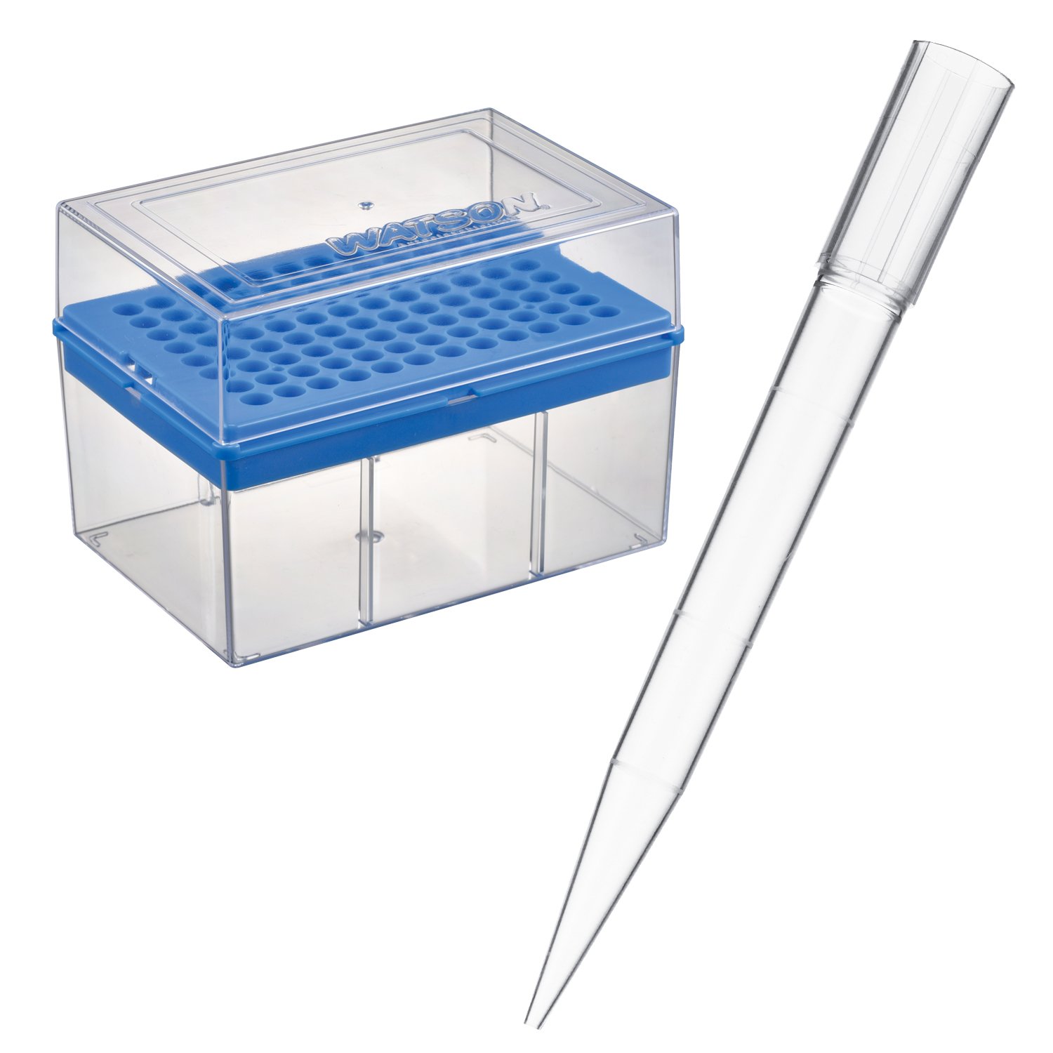 Amazon ワトソン(Watson) 81mm ピペットチップ 1000ul目盛付チップ クリア 9mmピッチ 110806C 4袋