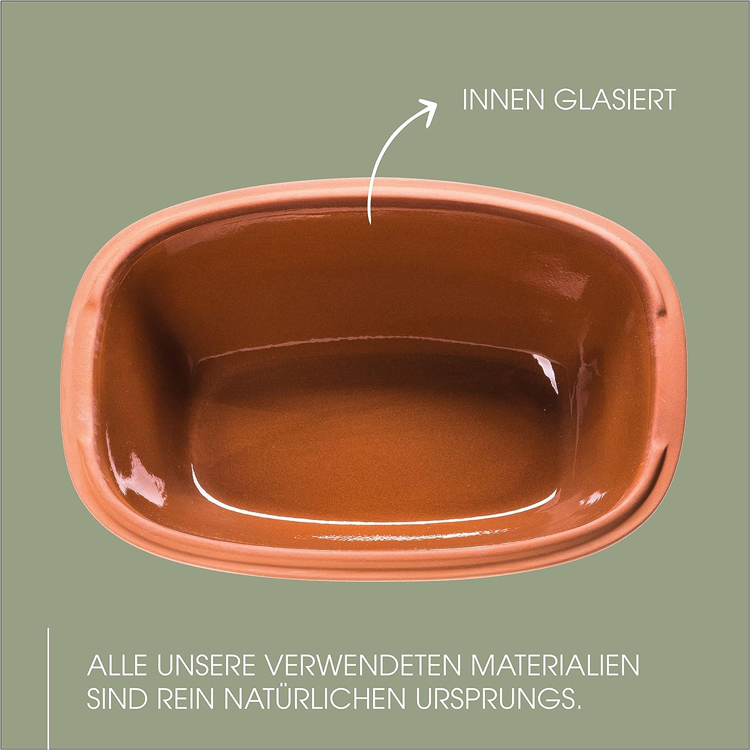 Römertopf Bräter Modern Look 3 L Tonbräter Keramik mit Deckel