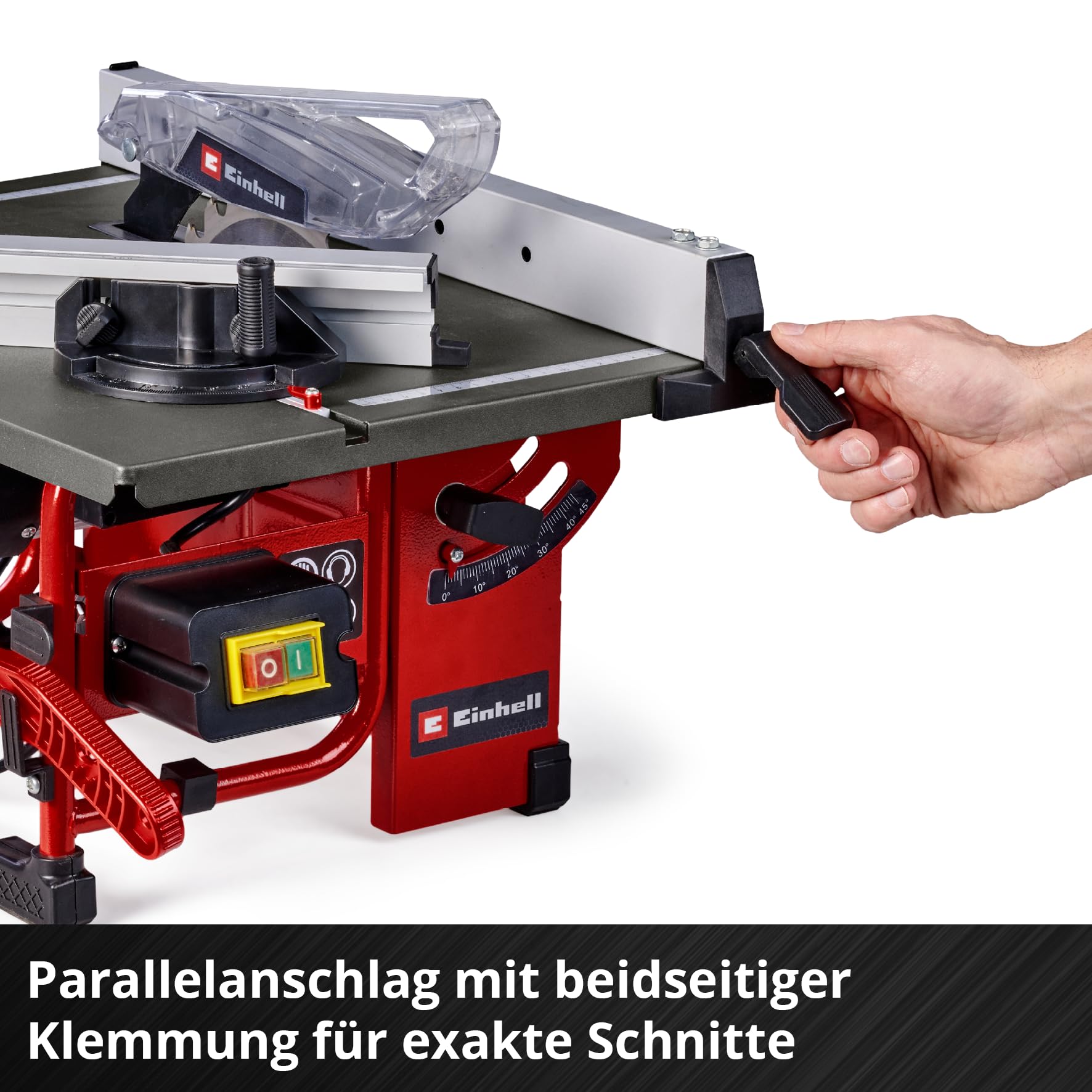 Einhell Tischkreissäge TC-TS 8 I (800 Watt, 45 mm Schnitthöhe, Ø 200 mm Sägeblatt, Winkelanschlag, Parallelanschlag, Absauganschluss, inkl. HW/TCT-Sägeblatt)